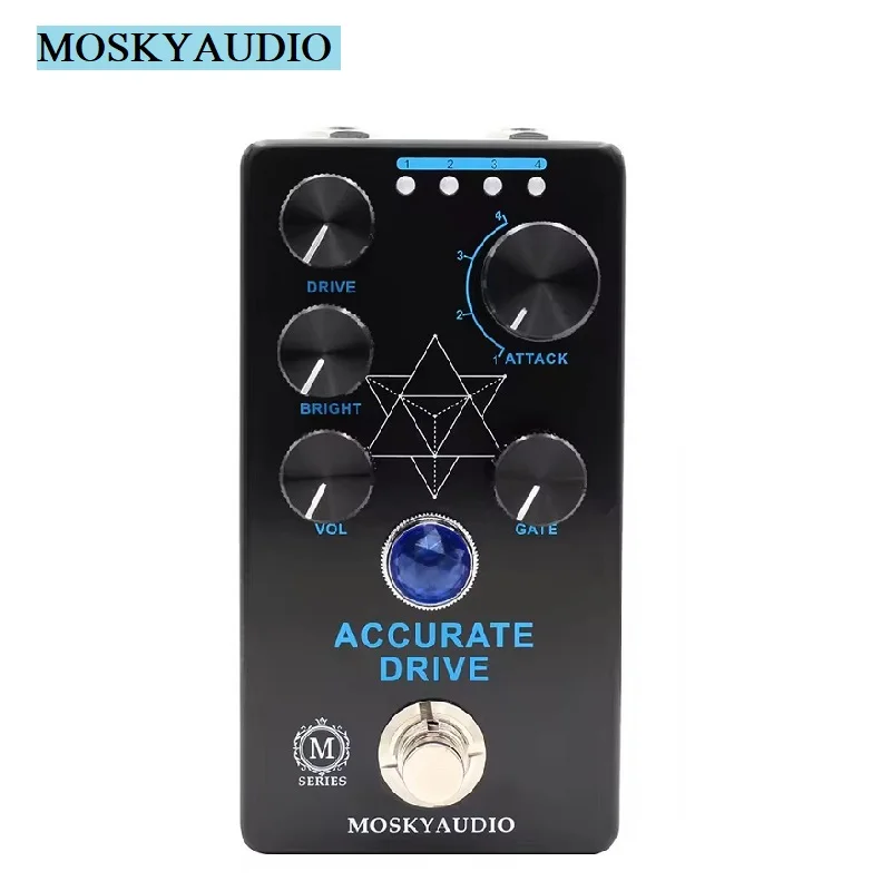 MOSKYaudio ACCURATE DRIVE Guitar Bass Effect Pedal Overdrive Noise Gate and Four Models With True Bypas