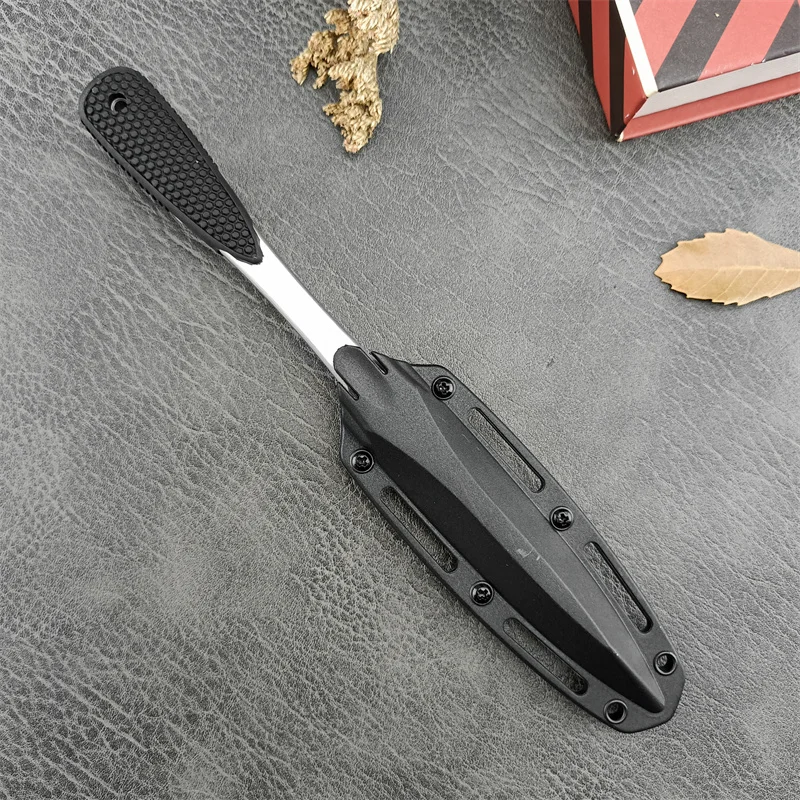 Camping Hiking survival rescue hunting military portable multi-purpose EDC tool 440c blade rubber handle men\'s gift