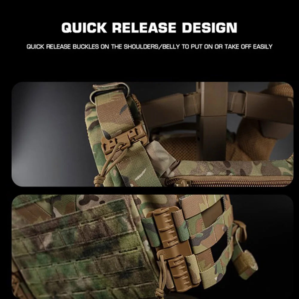 Tactical Vest Full-Size Hunting Vest Plate Carrier 3.0 Fast Adjust Cummerbund Chest Rig