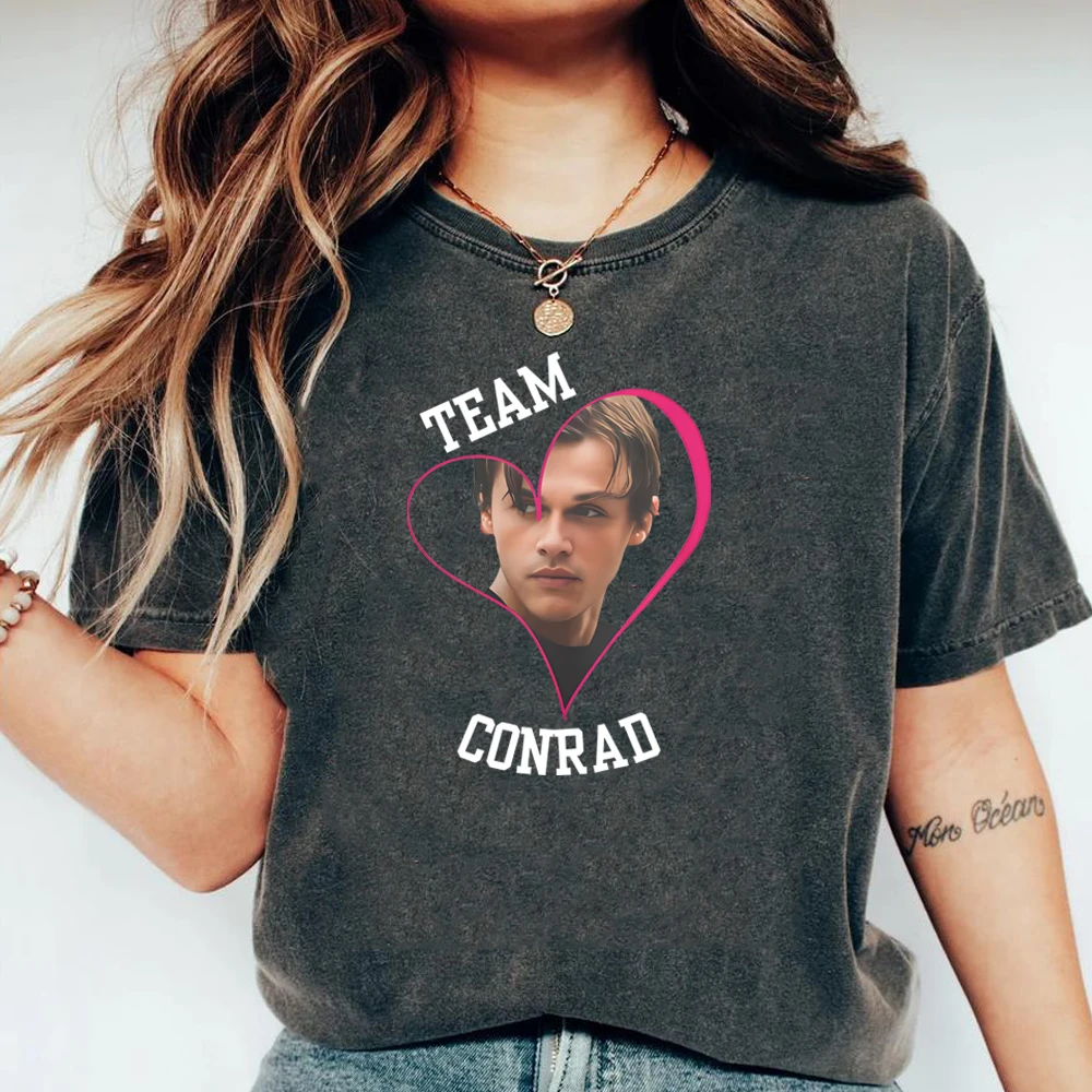 The Summer I Turned Pretty Team Conrad Graphic Tee Cousins Beach Vintage 90s Y2k Conrad Fisher Heart Print Shirt TSITP Fans Gift