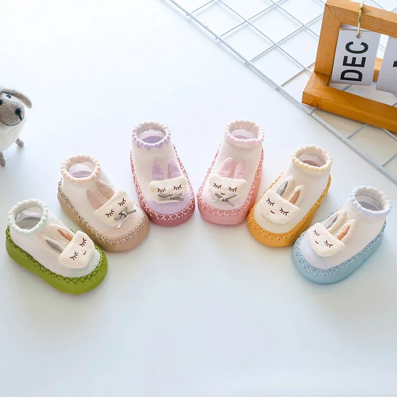 Baby Socks Shoes Infant Cute Rabbit Casual Shoes Toddler Soft Soled Walking Shoe Indoor Non-slip First Walkers Baby Girl Shoes