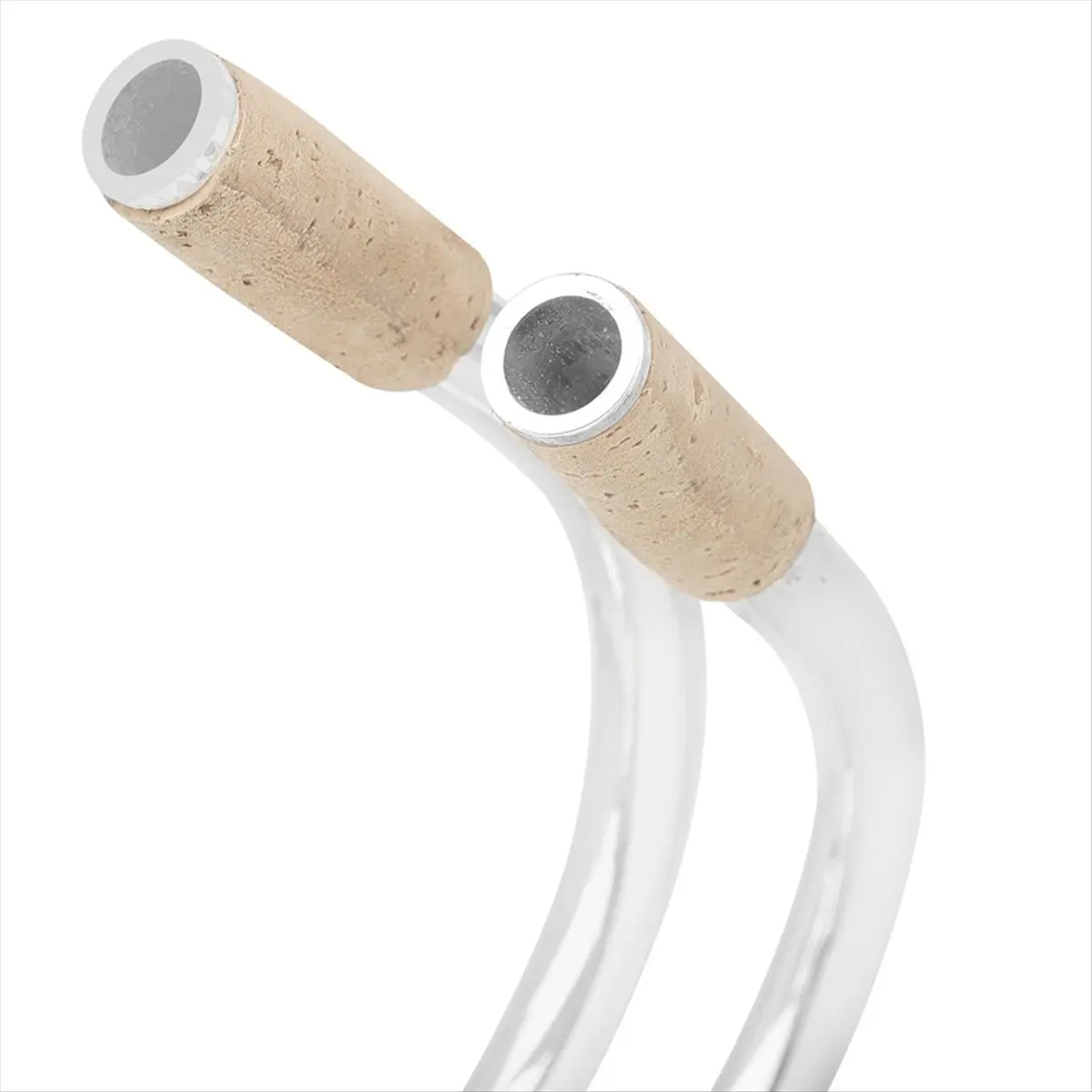 ABJA 2 Pcs Bassoon Silver Plated Curved Neck Arc Blowpipe Long and Short Curved Neck Woodwinds Instrument Accessories
