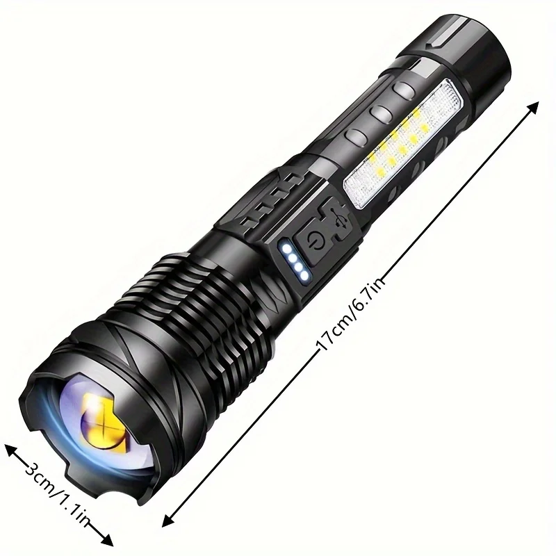 AliExpress A Super Powerful Rechargeable Flashlight Floodlight, Suitable for Outdoor Camping, Fishing, Hunting, Rock Climbing, Adventure Emergency Night Cycling and Hiking