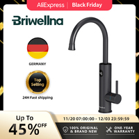 Briwellna Tankless Water Heater Faucet 220V Electric Water Heating Faucet 360 Degrees Swivel Spout Water Heater Flowing