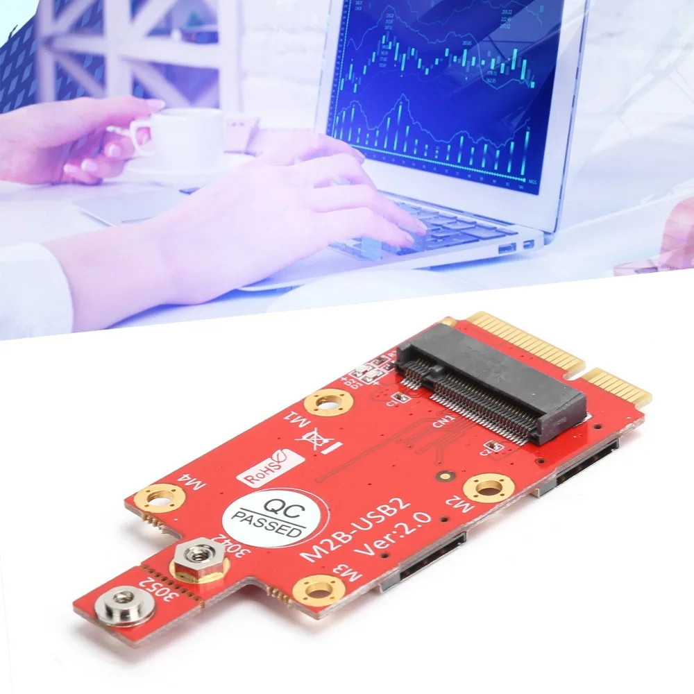 Dual Nano SIM Card Slot M.2 To Mini PCIE Adapter High Speed with M2 Screw Kit Converter Module M.2 Key B Adapter