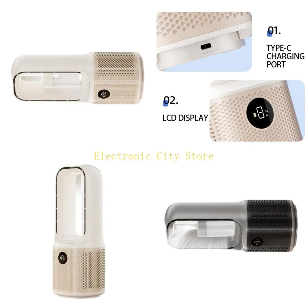 

Portable Air Cooling Fan 9 Speed Quiet Misting Fan with 9H Timer LED USB Cooling Fan for Bedroom Office Desk Outdoor HU8D