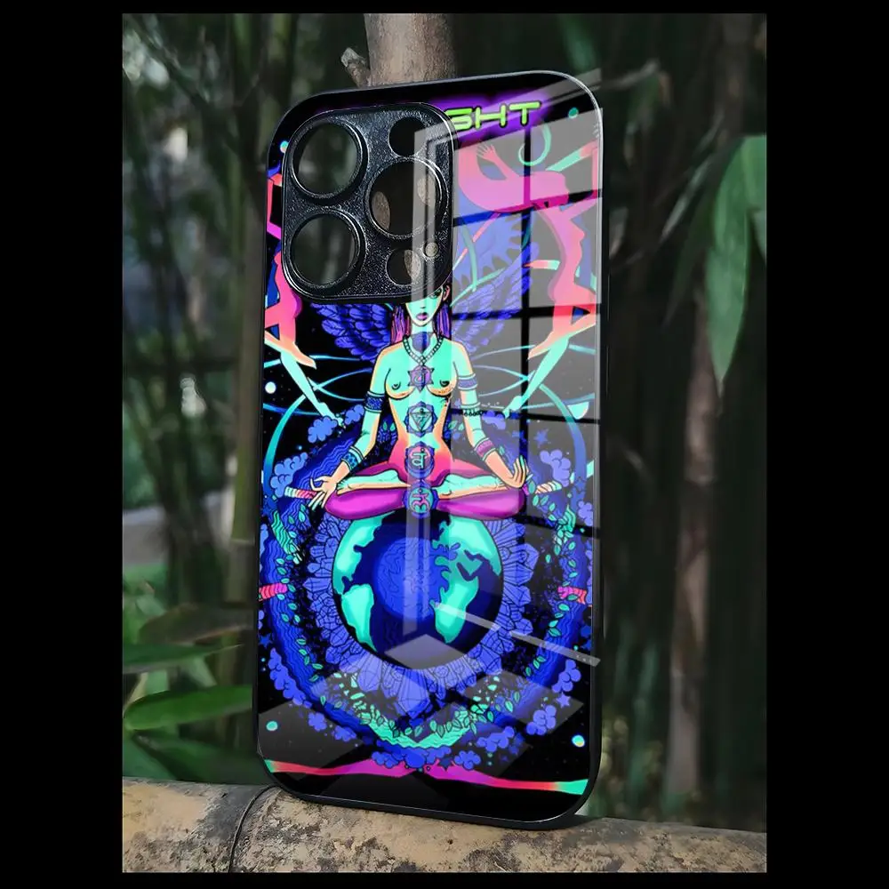 Casing Ponsel Seni Trippy Psychedelic Warna-warni untuk OPPO A 55 54 One Plus 8T 92S A93s A94 95 8 9 7 Pro FindX3 X5PRO RENO4 RENO7 Reno