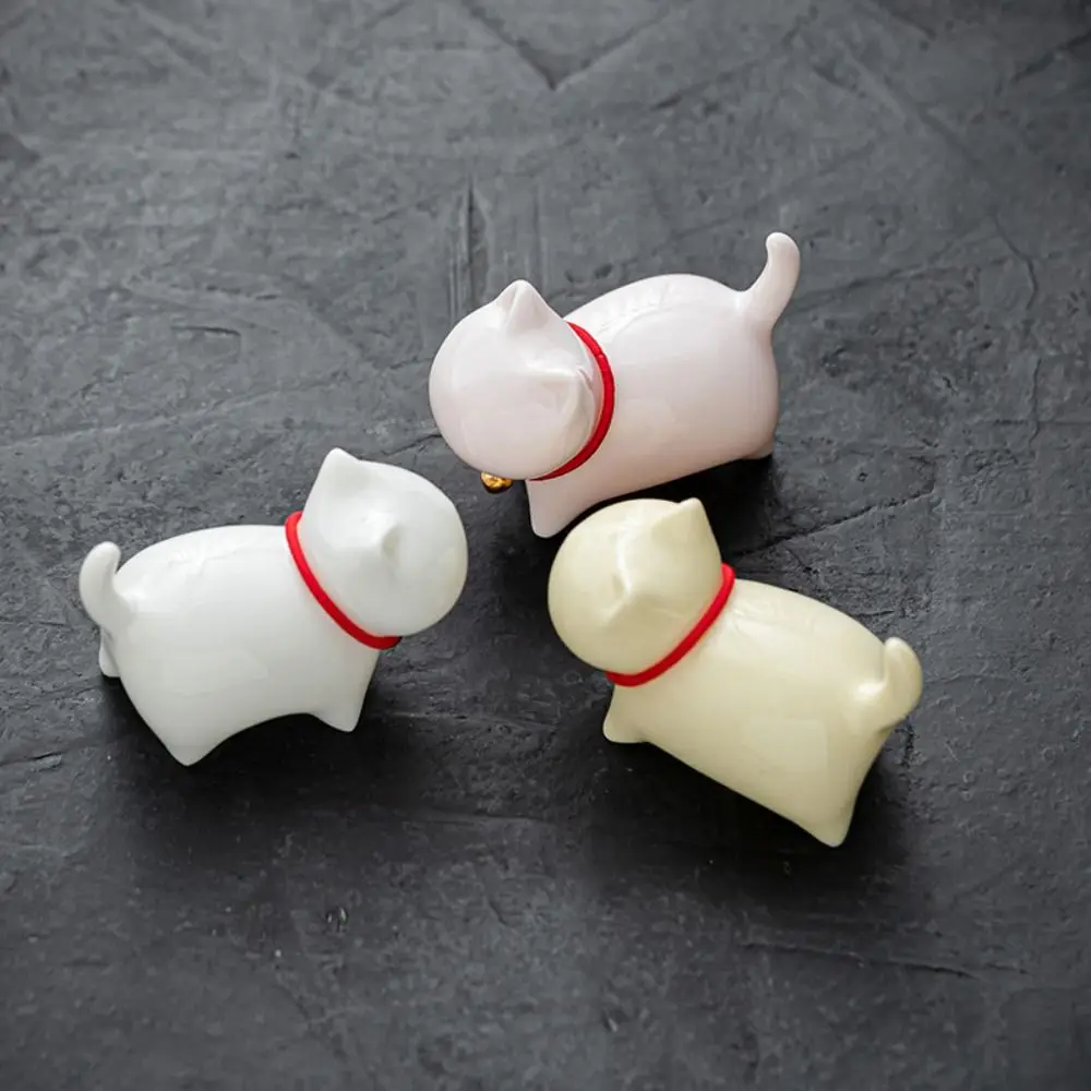 

Ceramics Faceless Cat Crafts Model Luxury Style Modern Art Lucky Cat Bell Figurines Creative Design Handmad