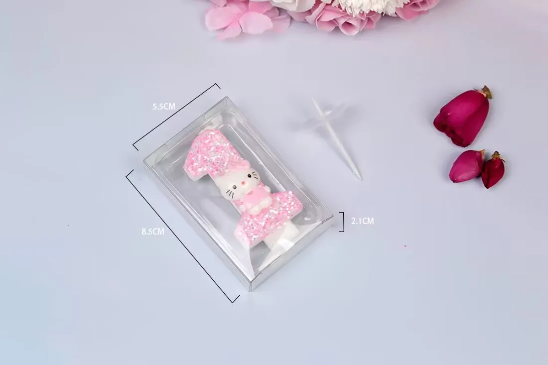 Zahlen 0-9, niedliche Katzenkerzen, Geburtstagskerzen für Babys, Dekoration für Kindergeburtstagskuchen, Tortendekoration für Kindergeburtstagsfeiern, Babyparty-Dekoration, Geschenke. – Detail 5