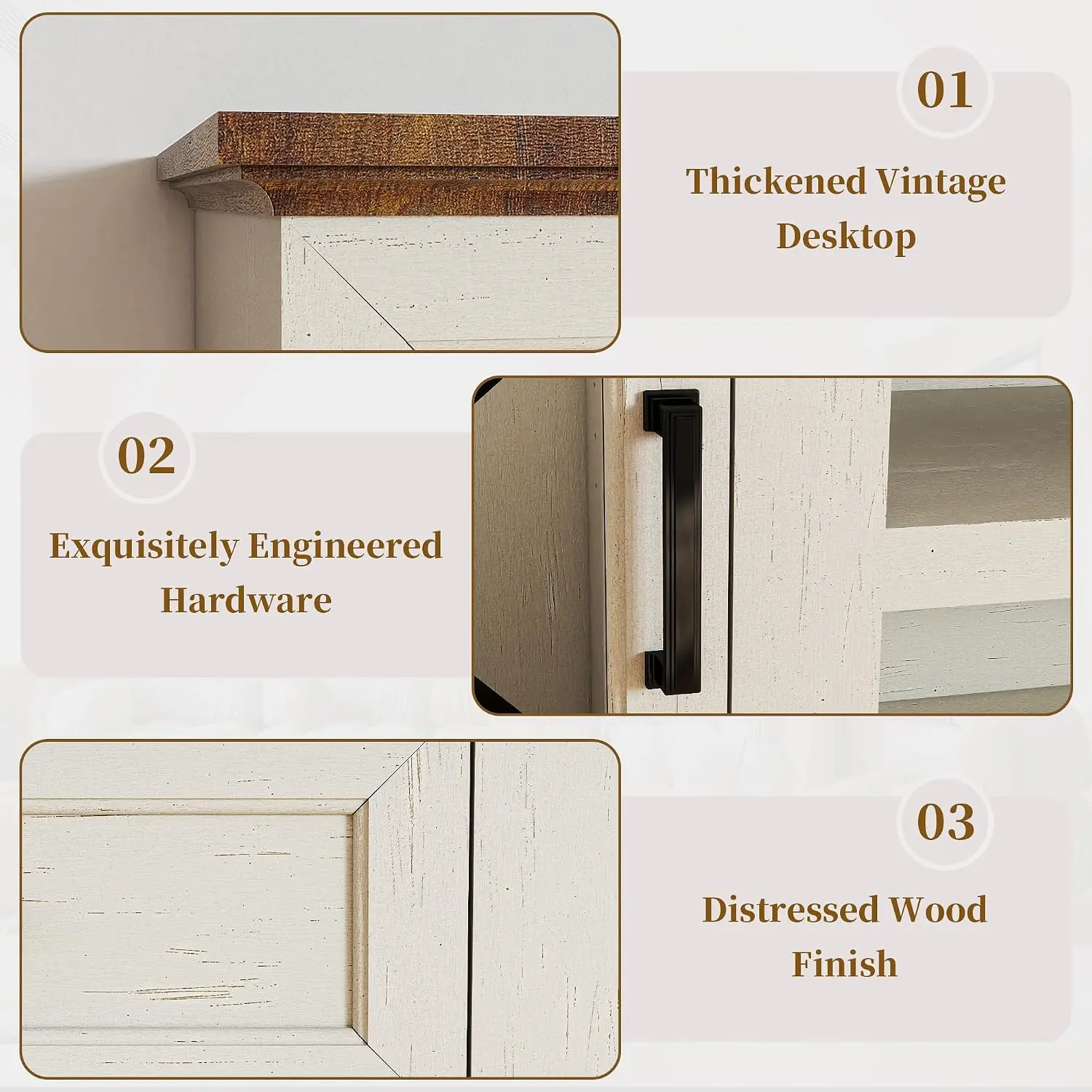70 Inch TV Stand Farmhouse Entertainment Center Living Room Bedroom Storage, Customized