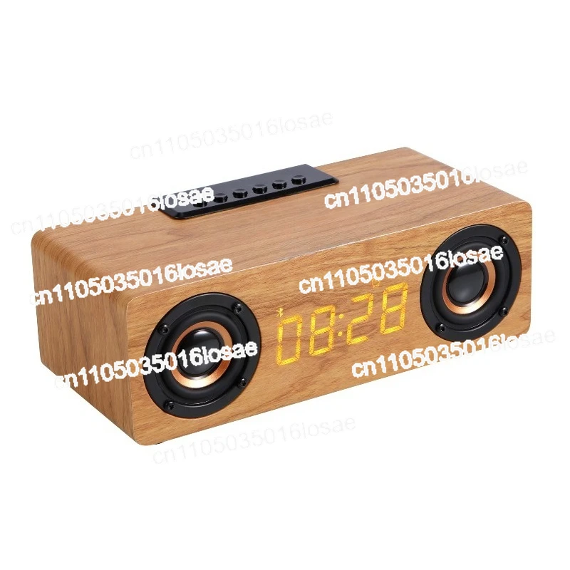 

Mobile Phone Wireless Charging Wooden Bluetooth Speaker Home Alarm Clock Stereo Hot New Products
