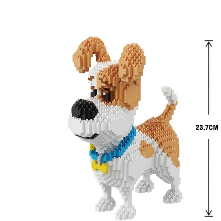 만화 개 미니 발디 닥스훈트 모델 블록 빌딩 어셈블리 브린케도 브릭 교육용 장난감, 어린이 선물 16014