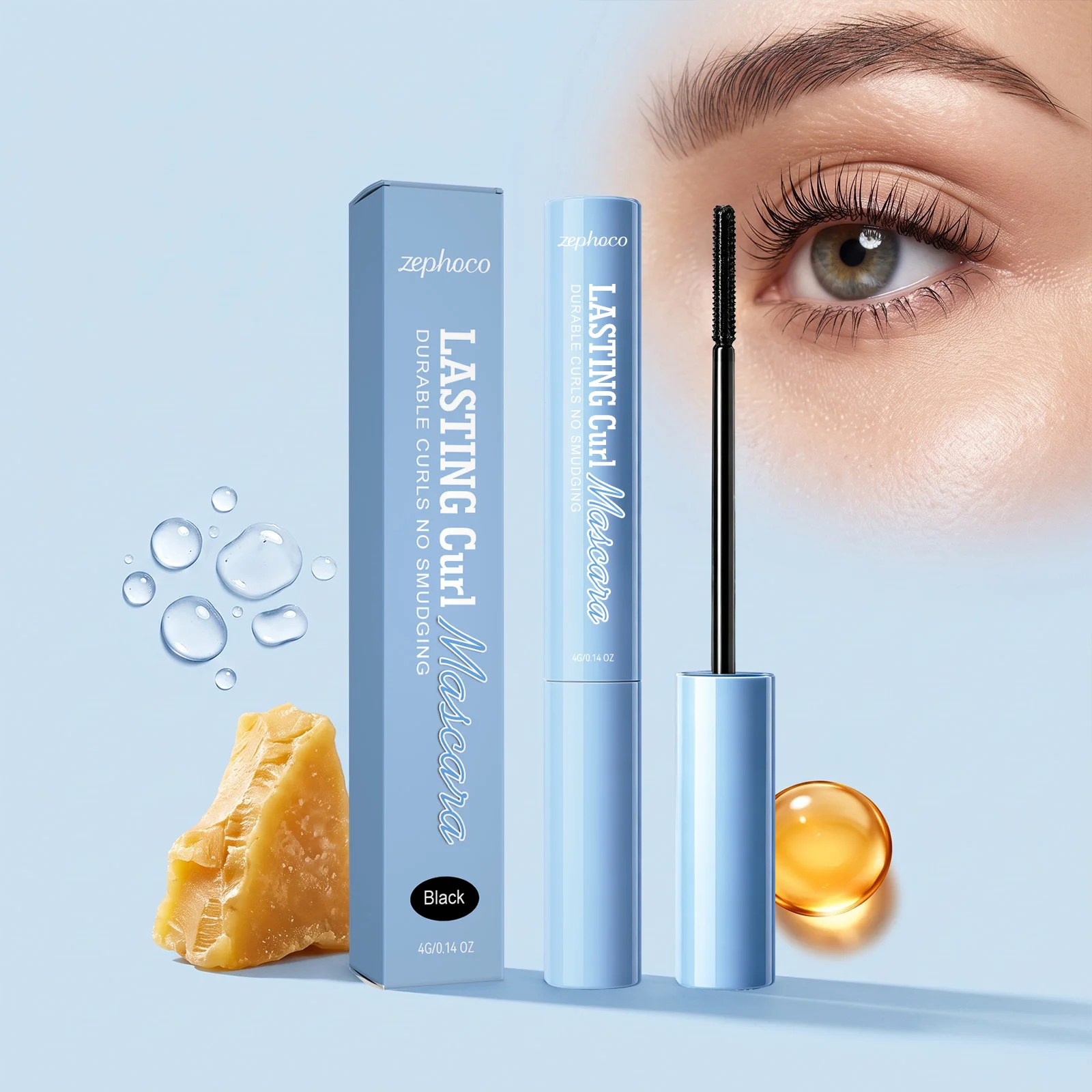 Natural Eyelash Growth Serum Enhancer - Longer Fuller Thicker Curling Lash Treatment Eye Care Makeup Product
