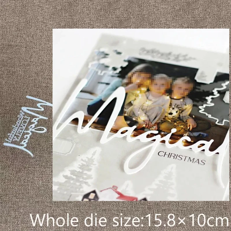 XLDesign Craft Metal stencil mold Cutting Die magcal letters decoration scrapbook die cuts Album Paper Card Craft Embossing