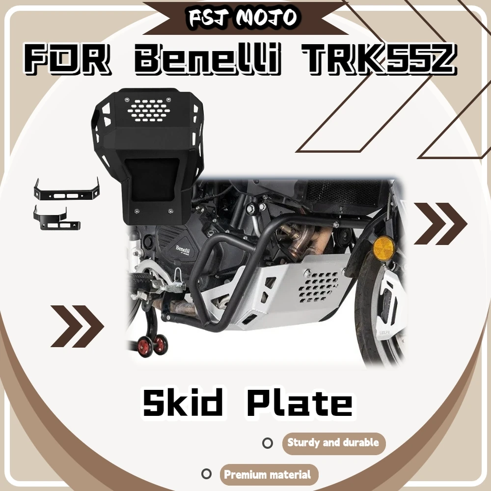 For Benelli TRK552 Honeycomb Vent Magnesium Aluminum Alloy Chassis Skid Armor Anti-Scratch Engine Bottom Protector