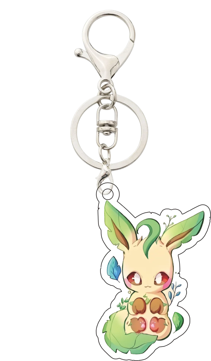 Eeveelution Acrylic Keychain Set - Glaceon Flareon Vaporeon Sylveon Umbreon Espeon Jolteon Leafeon Mobile Phone Bag Pendant Anim