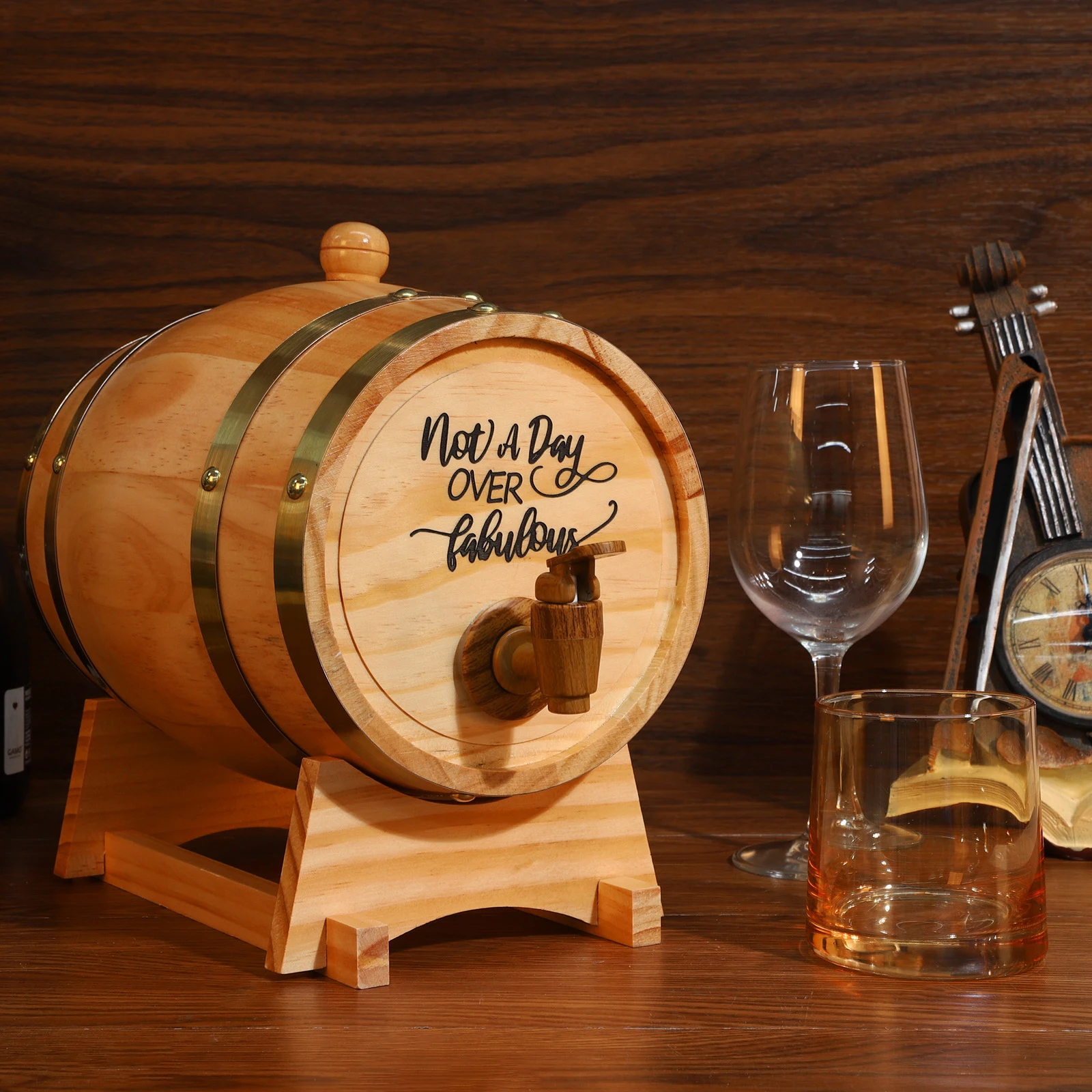 3L gegraveerd houten whiskyvat - Wine Beer Tequila recensie en prijs