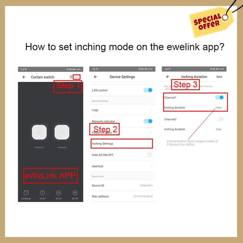 Ewelink 2 채널 Wifi 전기 선형 액추에이터 모터 컨트롤러 12V 24V 110V 220V 2CH 릴레이 인터럽터-WMAN