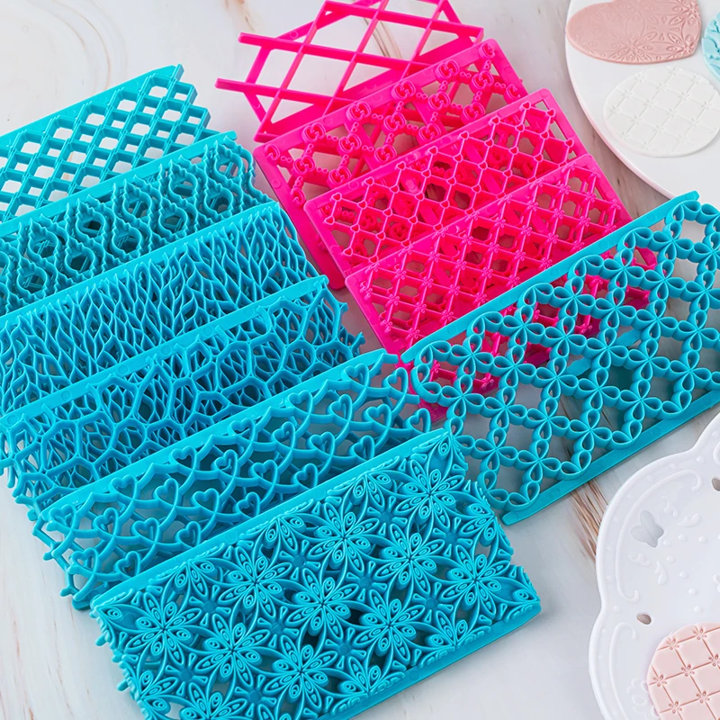 Pottery Embossing Plastic Mold Polymer Clay Stamp Tools Flowers Diamond Printing Mould, DIY Pottery Texture Sculpture Model 1PCS