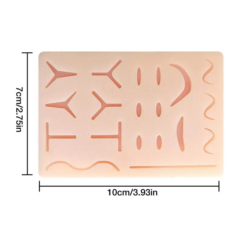 Silicone Skin Suture Pad for Practice, Sutura Pad para Prática, Student Essentials, Forte Gift, Várias funções