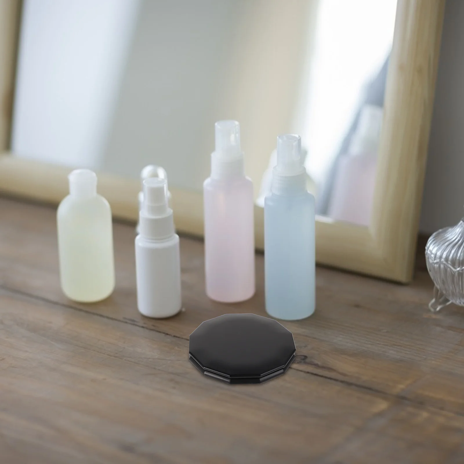 

Mini Compact Folding Makeup Mirror Portable Travel Purse Pocket Size Cute Foldable Design Multi-Use Handheld Vanity for