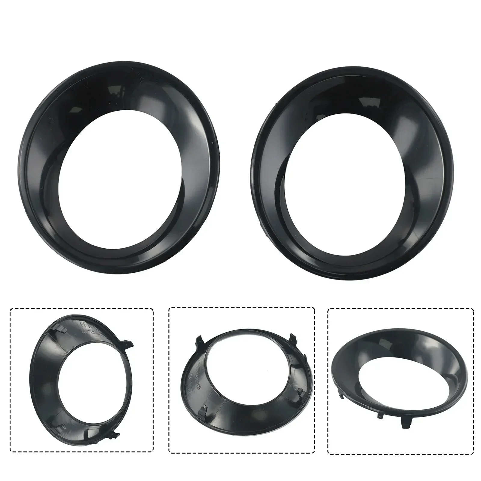 2PCS Bumper Fog Light Headlight Grill Cover Trim Fit For BMW X3 E83 LCI 2007-2010 51113423789 51113423790 - Image 3