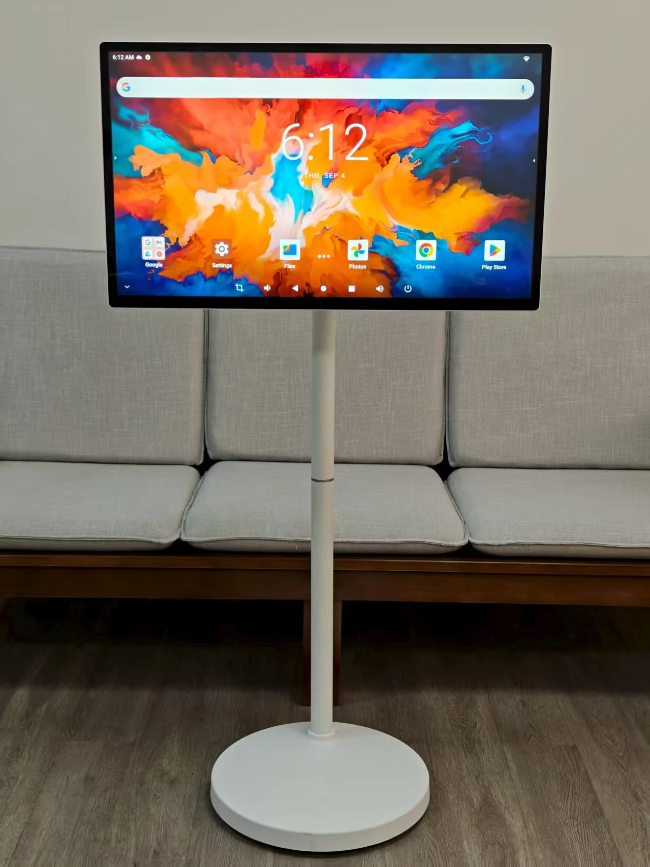 24 Inch Smart TV Android 13 Tablet Live Streaming Machine Touch Screen  with Removable Wheels Built-in