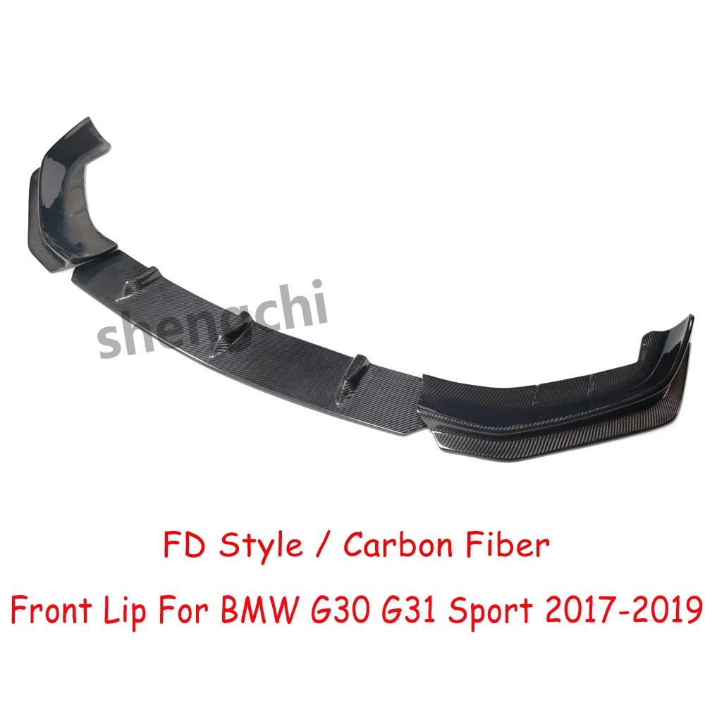 G30 G31 Pre-Lci FD Style Carbon Fiber Front Bumper Lip For BMW 5 Series G30 G31 M Sport Front Bumper Lip Splitter 2017 2018 2019