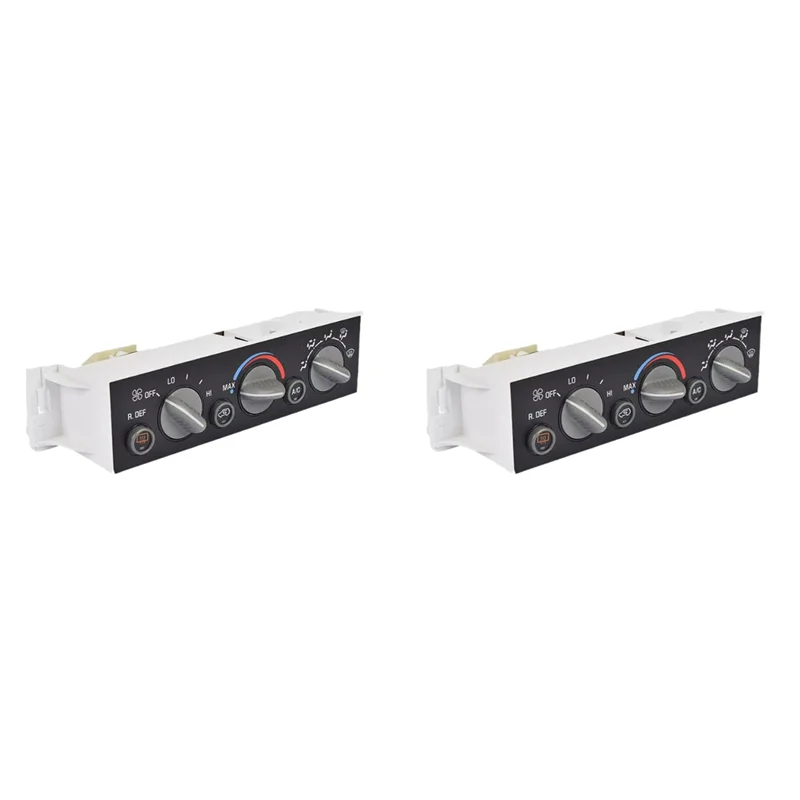 

2X Car A/C Heater Climate Control Panel 9378805 16231165 For Chevy GMC Yukon 1996-2000 With Rear Window Defogger Switch