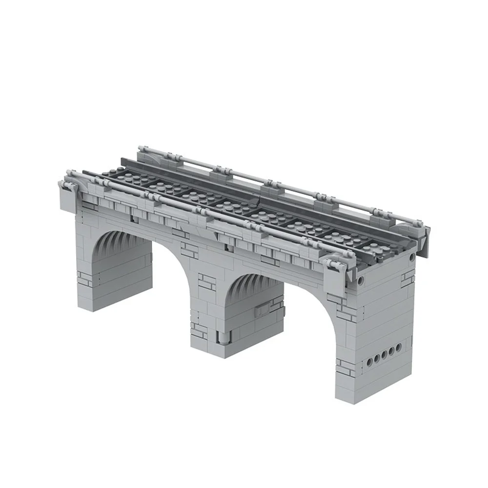 Viaduct Trestle Train Track Arch Bridge Traffic Road Street View Model Blocks DIY Educational Toy Assembling Bricks Child Gift