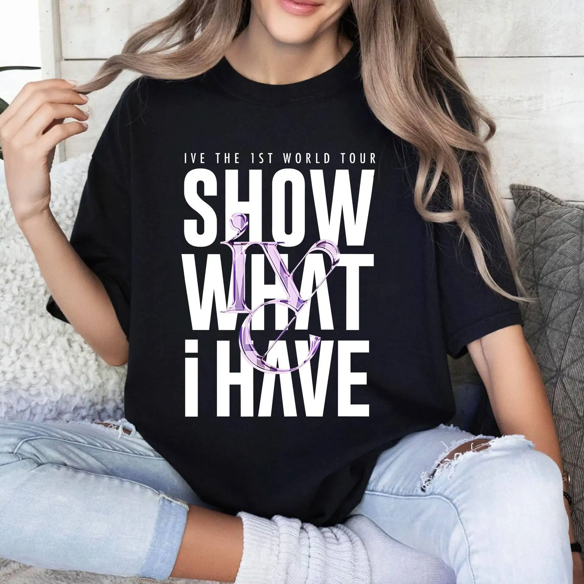 IVE World Tour T Shirt Show What I Have Kpop Fans Tops High Quality 100% Cotton T-shirt Women Men Loose Summer Short Sleeve Tee