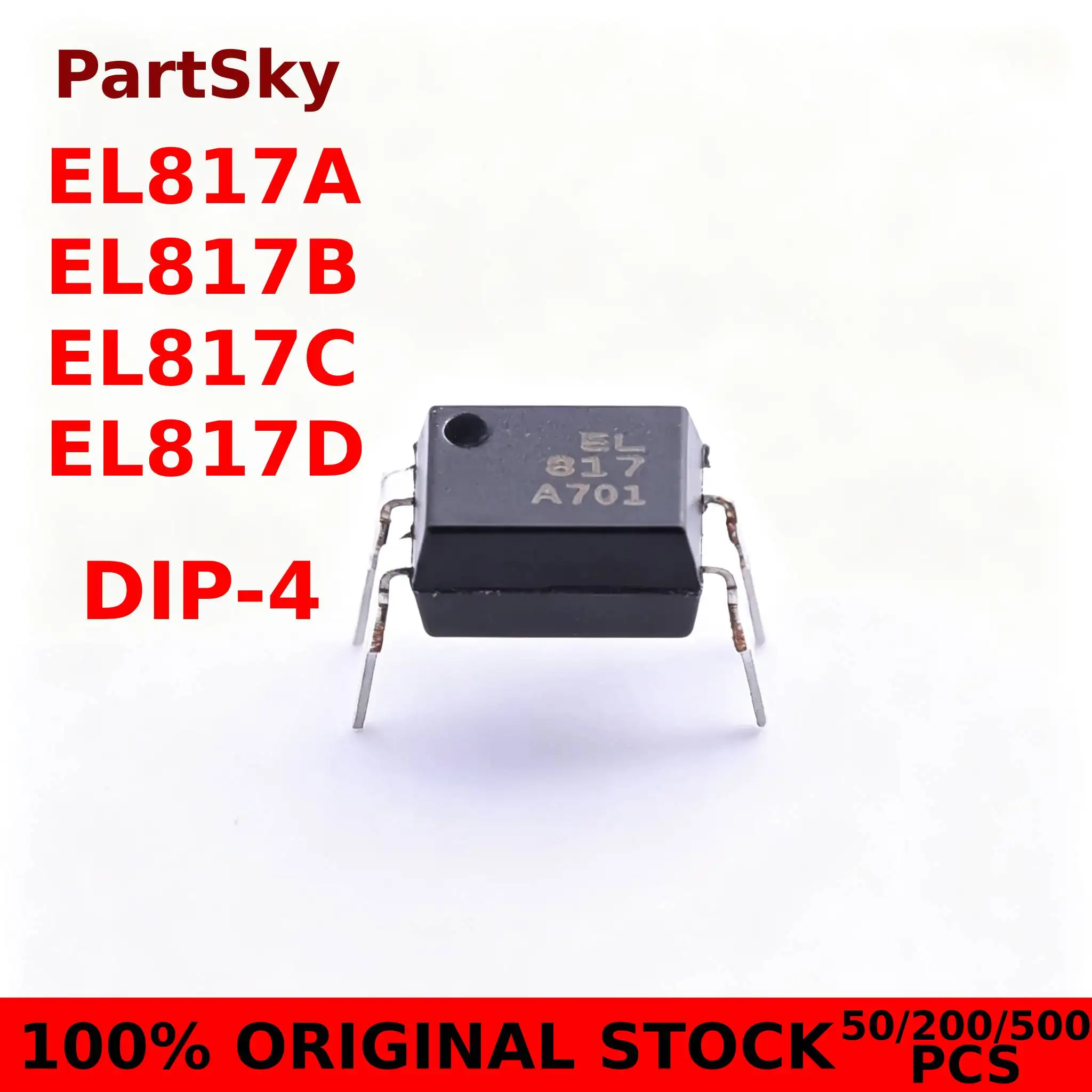 50PCS PC817 EL817 817 EL817A EL817B EL817C EL817D DIP-4 DIP4 PC817 PC817A PC817B PC817C PC817D IC Optocoupler Chip New Original