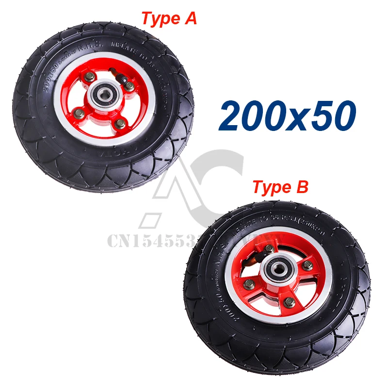 

200x50 Pneumatic Tires with Aluminum Alloy Wheel Hub 8 Inch Wheel for Speedway Mini 4 Pro Electric Scooter Parts
