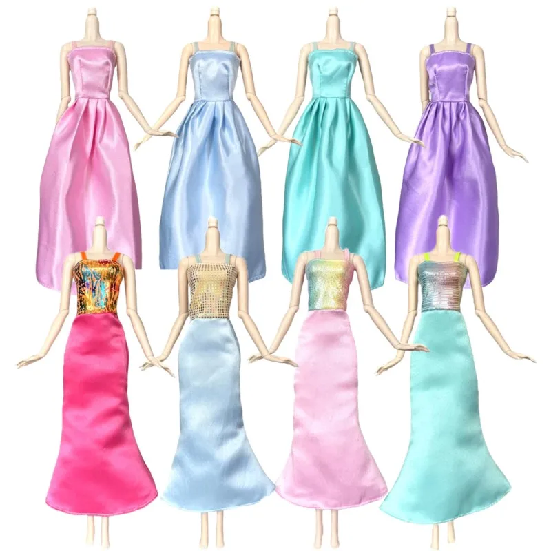 

New 30cm Supermodel Doll Clothes Fashion Spaghetti Strap Dress Fishtail Skirt Bud Skirt For 1/6 Babi Doll Dress Up Evening Dress