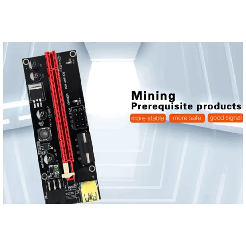 BTC 비트코인 채굴용 PCI-E 익스프레스 1X-16X 라이저 009S 카드 어댑터, PCIE 1-4 슬롯 Pcie 포트 멀티플라이어 카드