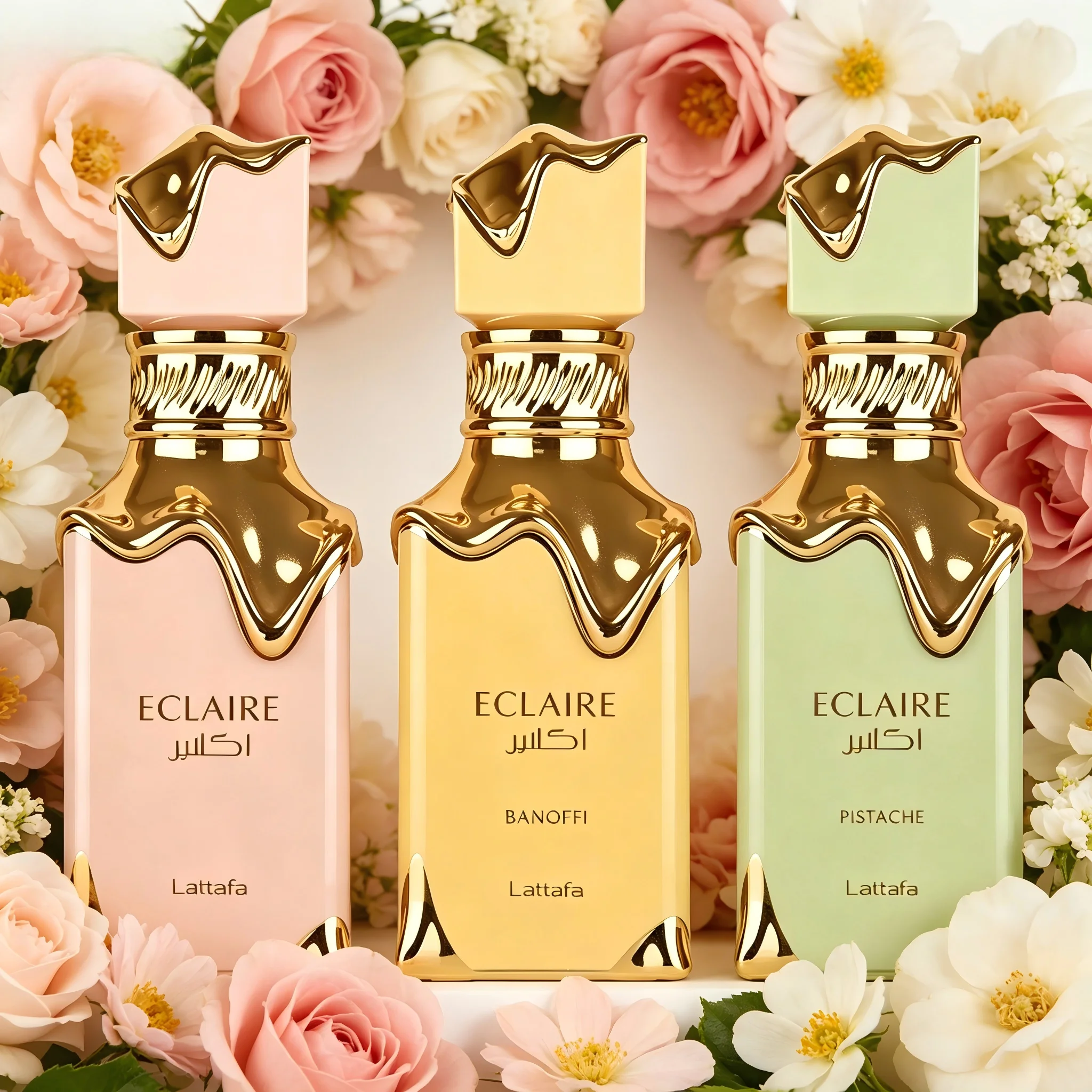 Lattafa - Set de Regalo de Perfume en Aerosol Eau de Parfum Unisex de Larga Duración, 100 ml - 3 Aromas para Hombre y Mujer