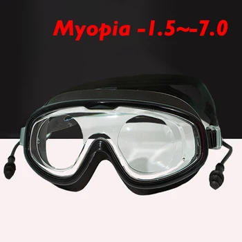 Da 0 a -7.0 Miopia Ottica In Silicone Cornice Grande HD Trasparente Anti Fog Occhialini da Nuoto Regolabili Occhiali da sub per Uomini Adulti Donne