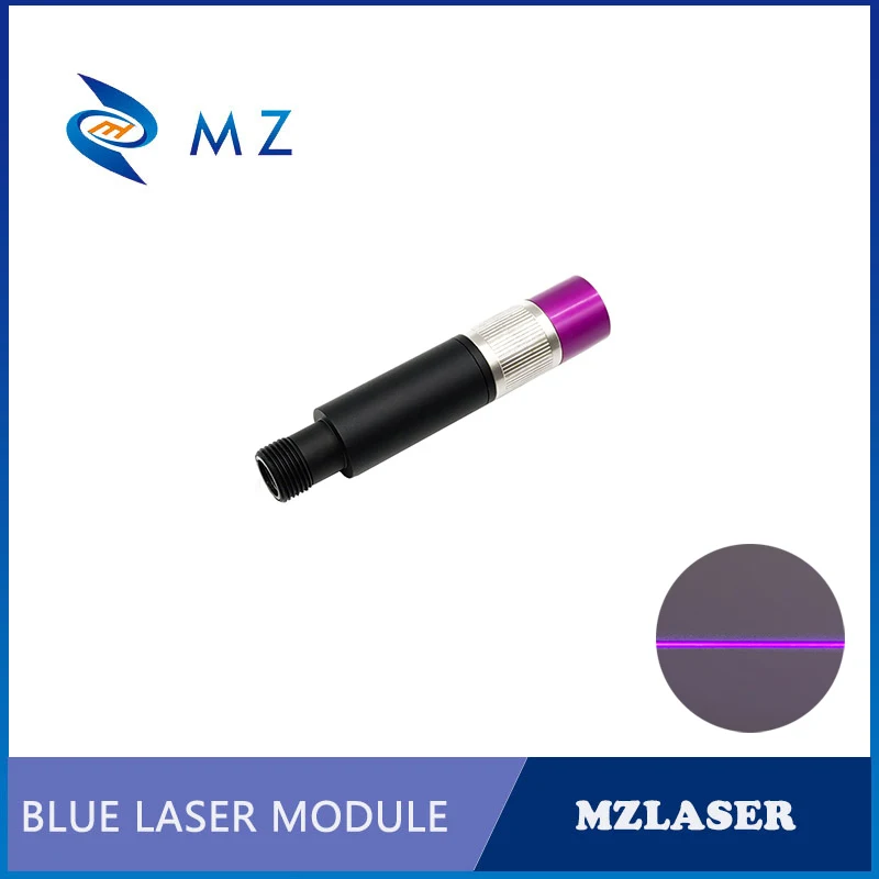 Messa a fuoco regolabile di vendita calda D16mm 405nm 10mw Powell Lens TTL/PWM Blue And Violet UV Line modulo diodo Laser grado industriale