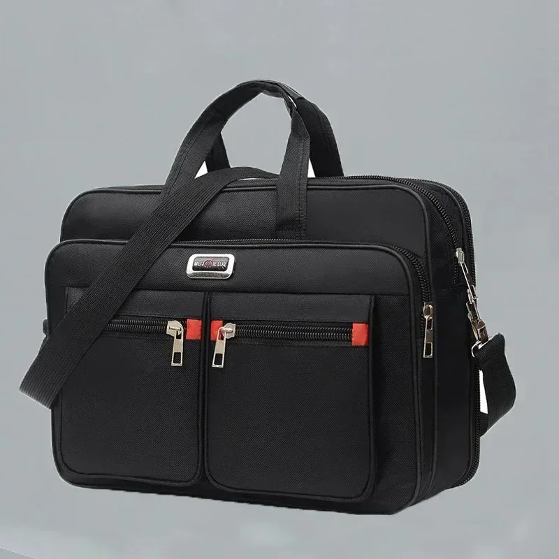 Valigetta da lavoro da uomo di grande capacità Borsa a tracolla versatile portatile Borsa con tasche multiple per uso business e casual