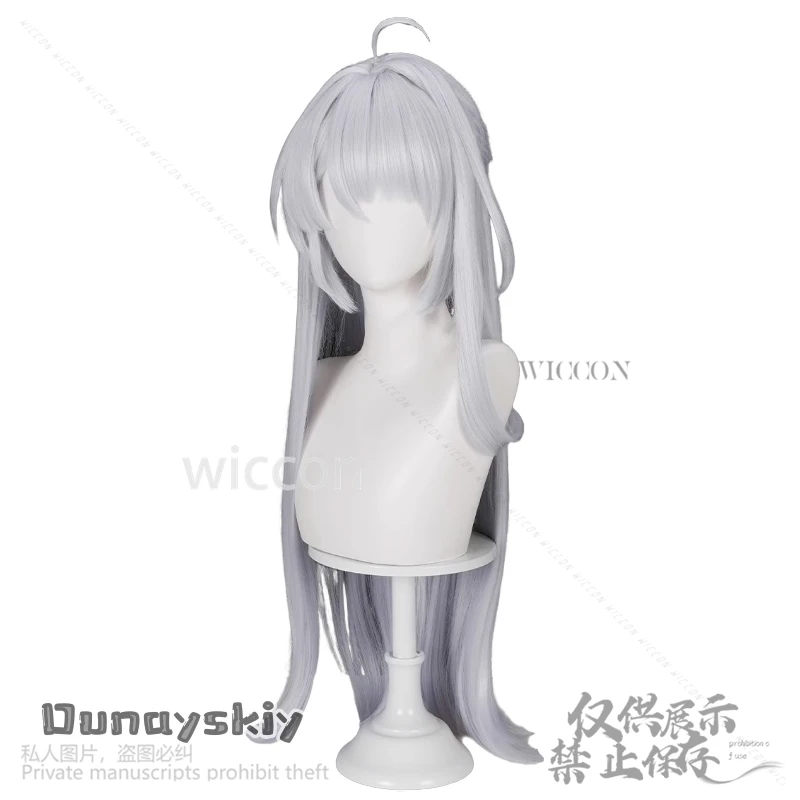 Zenless Zone Zero Game Cosplay Yixuan أنيمي الشعر الفضي الشعر الاصطناعية Haipin شعر مستعار طويل حفلة الهالوين كوس مخصص