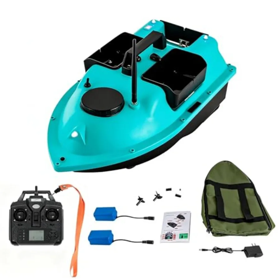 

Радиоуправляемый катер для прикормки с GPS, автовозвратом, двумя аккумуляторами 5200 мАч, грузоподъемностью 2 кг, ночным видением, большой дальностью действия, синий