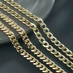 XP Jewelry --( 50 60 cm x 6 mm) 14 k Light Gold Plated Figaro Chain Necklaces for Men Women Fashion Jewelry Street