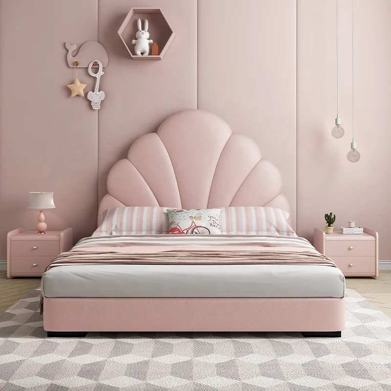 

House pink Bed with Storage Boxes Room king Size Frame Luxury Furniture with Manufacturer Price Kids Bed Double Girls for Sale