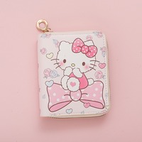 Sanrio Hello Kitty Coin Purse Cute Cartoon Short Wallet Cartoon Student Mini Zipper Ladies Practical Fashion Kawaii Coin Purse