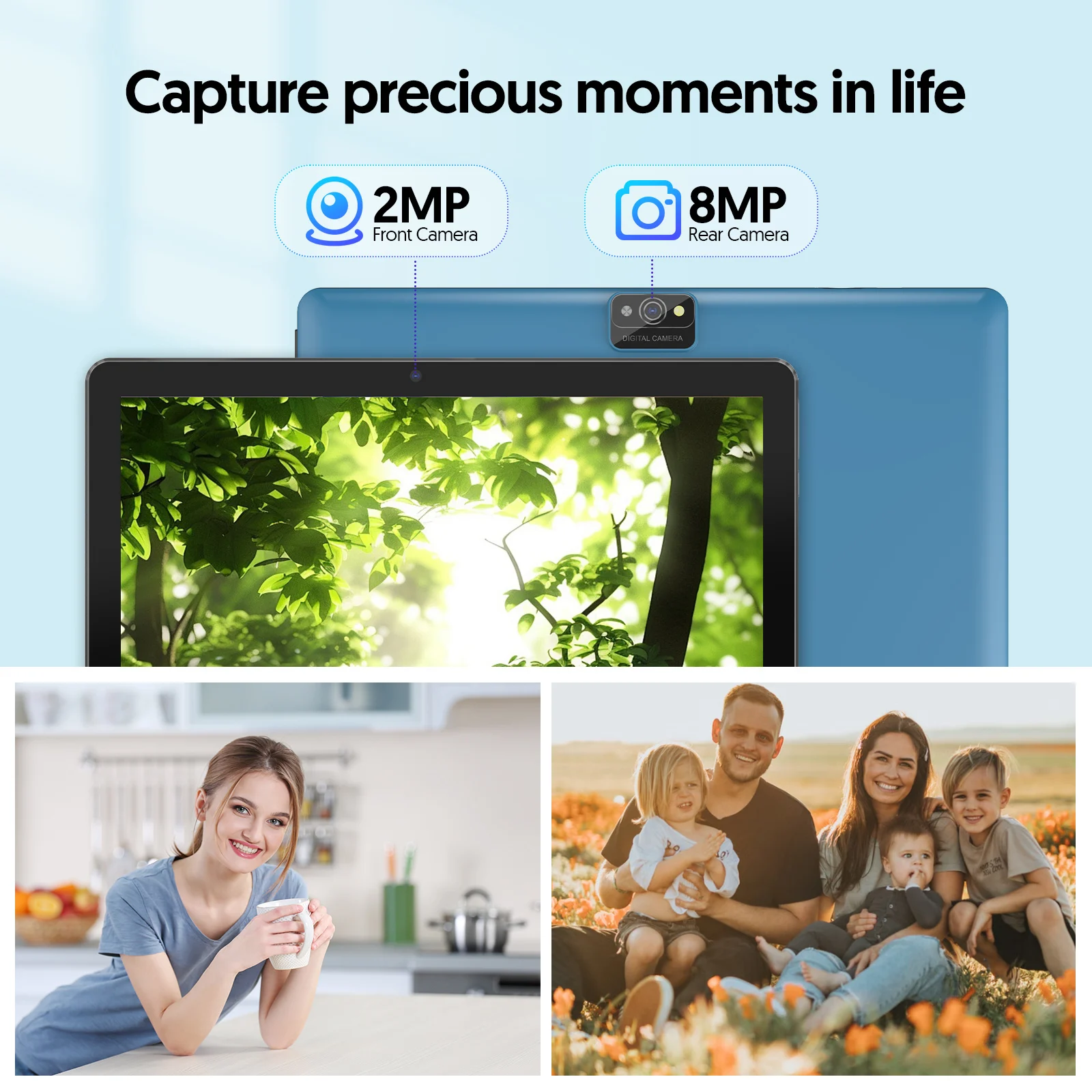 BAKEN 10-inch Android 13 tablet, quad-core processor, 7GB (3g+4g memory expansion) RAM+64GB ROM, dual camera, wifi, Bluetooth