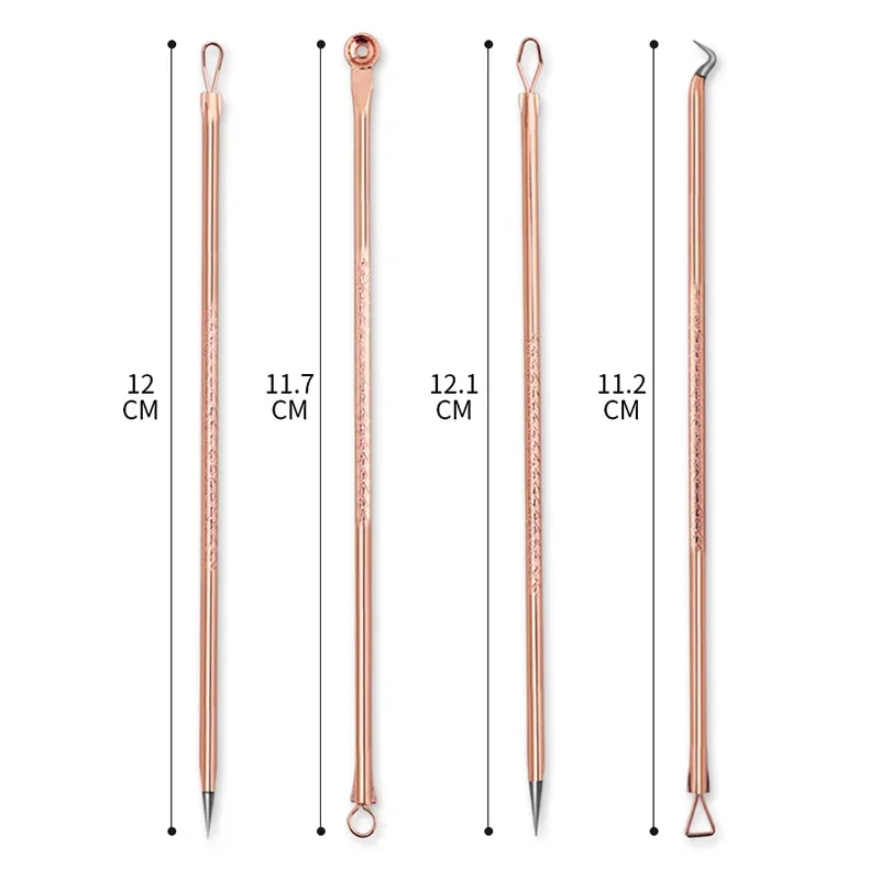 البثرة Comedone بثرة Belmish حب الشباب مزيل الإبر الوجه المسام الأنظف النازع الوجه أدوات العناية بالبشرة الجمال الصحة 4 قطعة/المجموعة