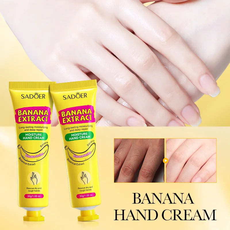 3/5pcs/Banana Moisturizing Hand Cream Moisturizes And Prevents Dryness And Cracking. Autumn And Winter Hand Cream