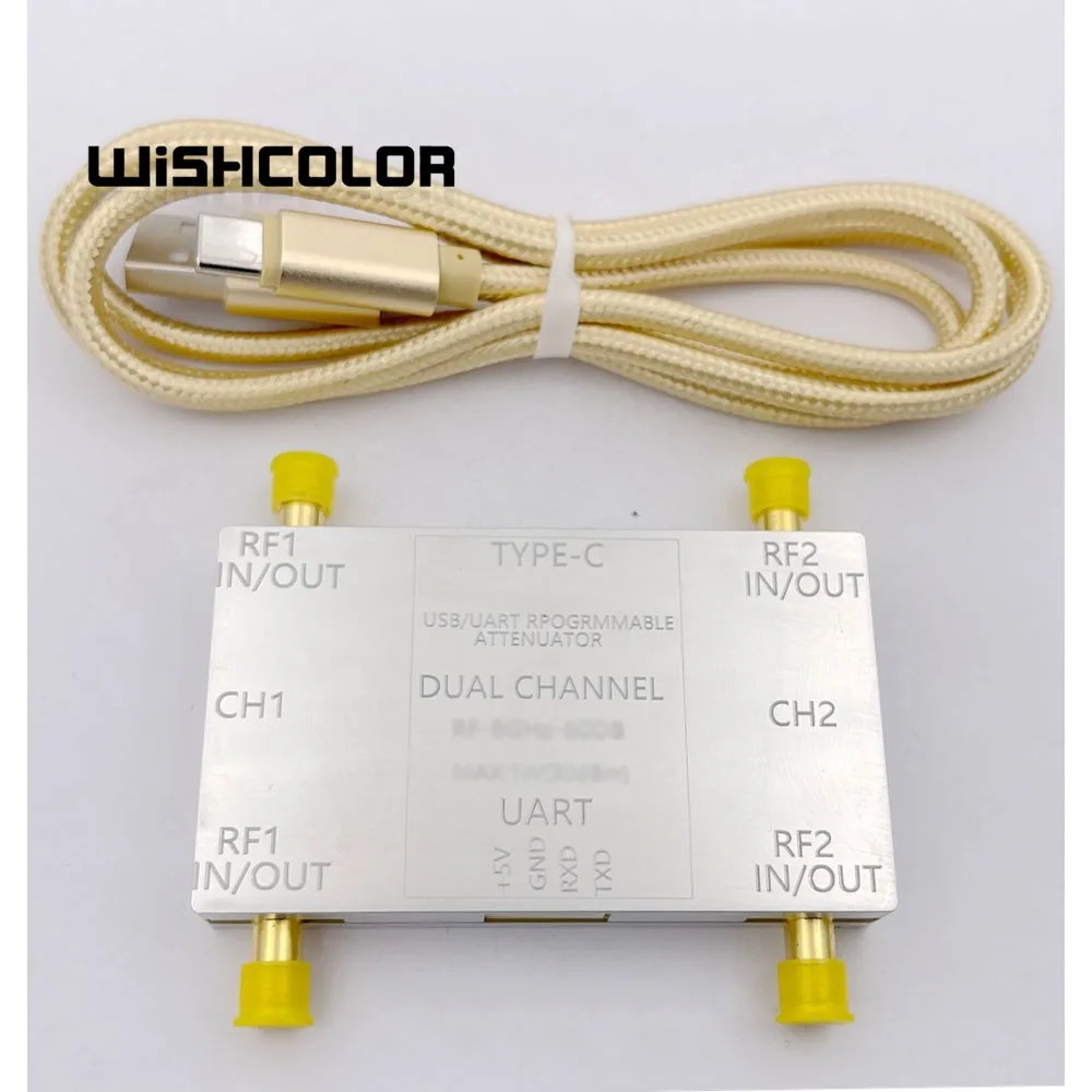 

Wishcolor LF-12GHz 60DB Dual Channel Programmable Attenuator RF Attenuator (Main Unit + Type-C Cable) for PC