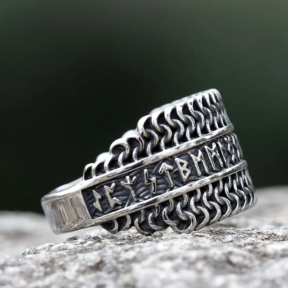 2023 Vintage Viking Rune Signet Scandinavn Rings for Men Domineering Nordic Amulet Jewelry free shipping