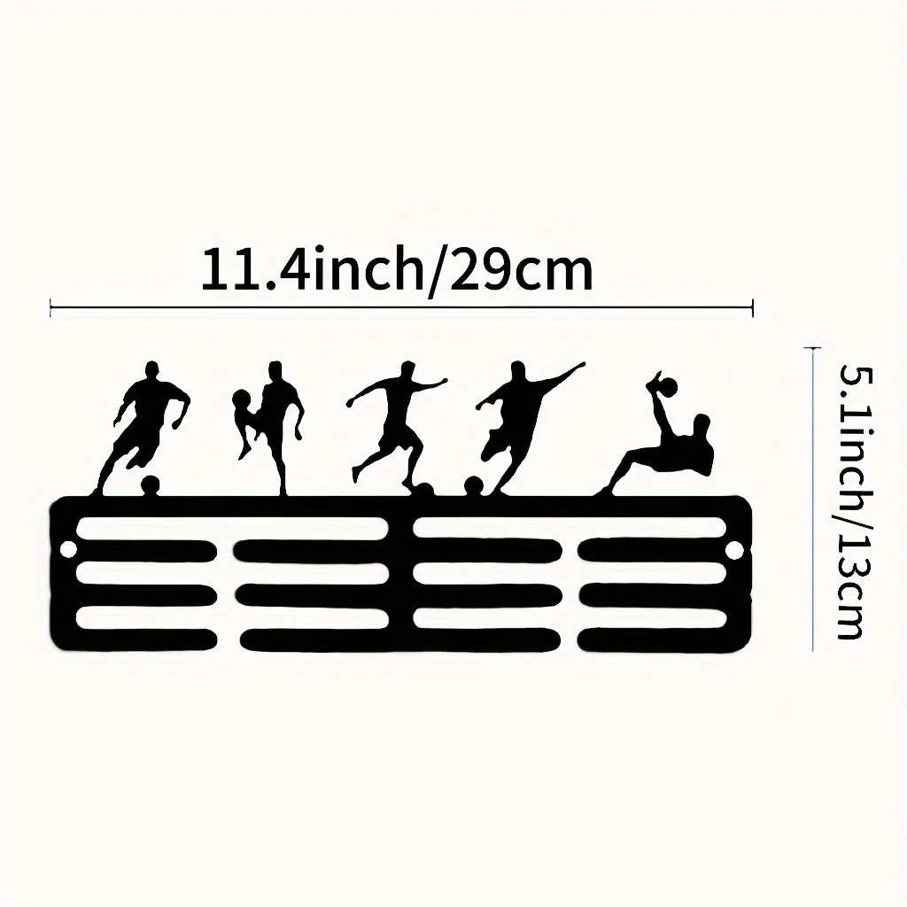 Simple Iron Crafts, 1 Piece Sports Medal Hanger Wall Decoration, Metal Medal Rack, Multifunctional Medal Display Rack, Suitable for Football, Track and Field, and Sports Trophies, Suitable for Home and Office Use